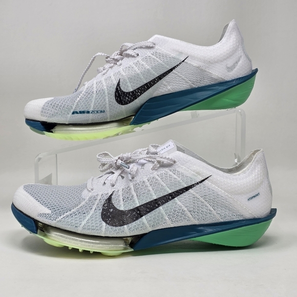 Nike Air Zoom Victory 2 Track Spikes White Green FD8411-100 Men’s Size 7 New - Picture 3 of 12